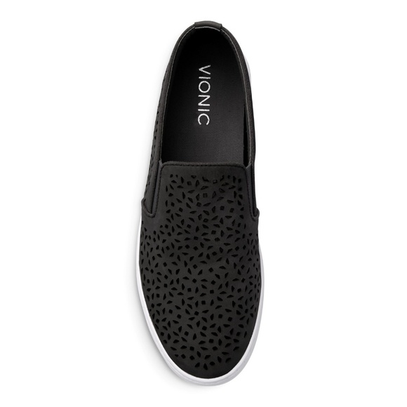 vionic perforated leather sneakers